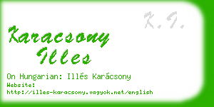 karacsony illes business card